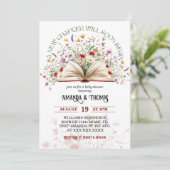 ワイルドフラワーストーリーブックニューチャプターベイビーシャワー 招待状 (スタンド正面)