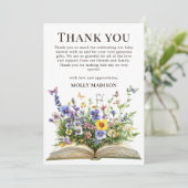 ワイルドフラワーストーリーブックベビーシャワーサンキューカード サンキューカード (スタンド正面)