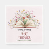 ワイルドフラワーストーリーブックベビーシャワー スタンダードランチョンナプキン (正面)