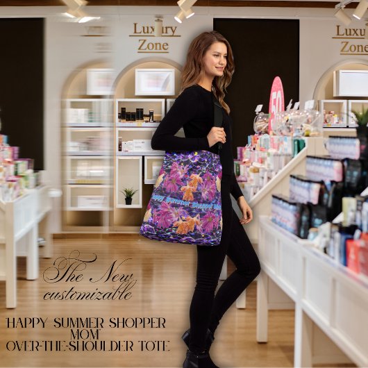 ワイルドフラワーストーン"幸せな夏の買い物客ママ" クロスボディバッグ