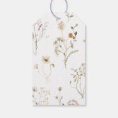 ワイルドフラワースプリングブライダルシャワーガールギフトタグ ギフトタグ (裏面)