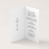 ワイルドフラワーズお祝いのライフフォト祈りの言葉カード 名刺 (内部)