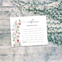 ワイルドフラワーズの親になるアドバイスカード