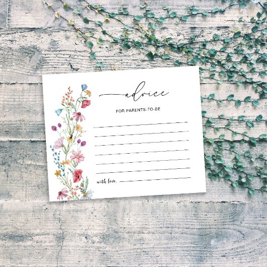 ワイルドフラワーズの親になるアドバイスカード