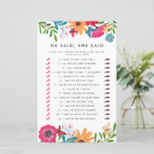 ワイルドフラワーズは彼女がブライダルシャワーゲームを言った (スタンド正面)