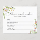 ワイルドフラワーズアドバイスとウィッシュブライダルシャワーカード (正面)