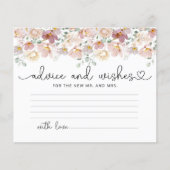 ワイルドフラワーズアドバイスとウィッシュブライダルシャワーカード (正面)