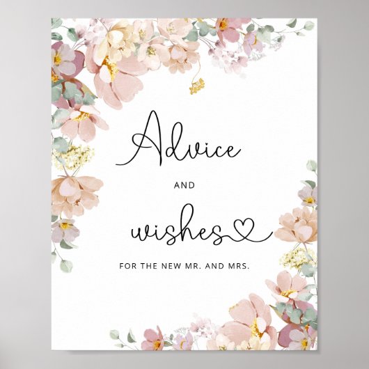 ワイルドフラワーズアドバイスと新婚ポスターの願い ポスター (正面)