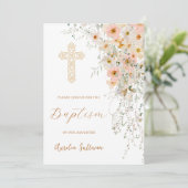 ワイルドフラワーズアンドグリーンリーバプテスマ招待状 招待状 (スタンド正面)