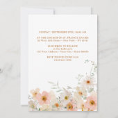 ワイルドフラワーズアンドグリーンリーバプテスマ招待状 招待状 (裏面)