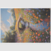 ワイルドフラワーズアンドストーンブリッジファインアートデクページ 薄葉紙 (正面)