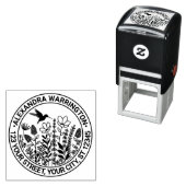 ワイルドフラワーズアンドハミングバードネーム差出人住所 セルフインキングスタンプ (インサイチュ)