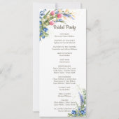 ワイルドフラワーズアンドブルーベリー素朴結婚式 プログラム (裏面)