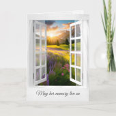 ワイルドフラワーズアンドマウンテンサンライズ悔やみや弔慰 カード (正面)