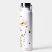 ワイルドフラワーズイエロー50素晴らしい誕生日 ウォーターボトル (正面)
