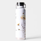 ワイルドフラワーズイエロー50素晴らしい誕生日 ウォーターボトル (背面)