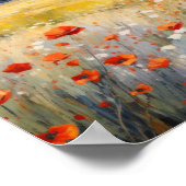 ワイルドフラワーズインカントリーフィールド素朴ファームハウス ポスター (角)