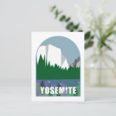 ワイルドフラワーズインヨセミテ国立公園イラストレーション ポストカード (スタンド正面)