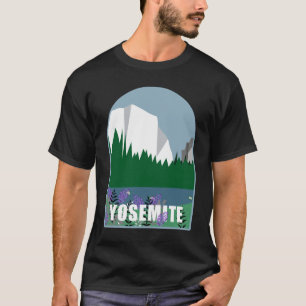 ワイルドフラワーズインヨセミテ国立公園イラストレーション Tシャツ