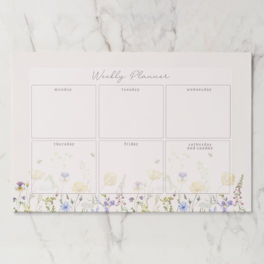 ワイルドフラワーズウィークリーフローラプランナー ペーパーパッド (正面)