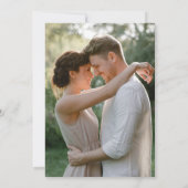 ワイルドフラワーズエレガントガーデン結婚フォトの日付 招待状 (裏面)