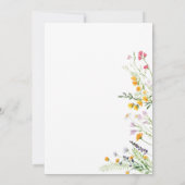 ワイルドフラワーズエロペメント披露宴招待 招待状 (裏面)