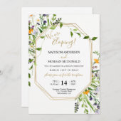 ワイルドフラワーズエロペメント披露宴招待 招待状 (正面/裏面)