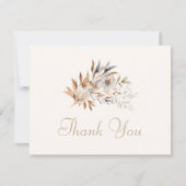 ワイルドフラワーズオータム秋エレガントな結婚式 サンキューカード (正面)