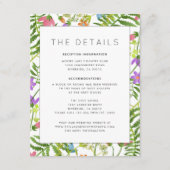 ワイルドフラワーズカントリー結婚ボタニカル詳細 エンクロージャーカード (正面)