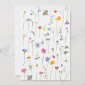 ワイルドフラワーズガーデンカラフルモダンハッピーズ 招待状 (裏面)