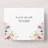 ワイルドフラワーズガーデンパーティー誕生日 オールインワン招待状 (裏面)