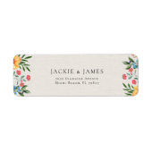 ワイルドフラワーズガーデン結婚フローラ差出人住所 ラベル (正面)