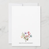 ワイルドフラワーズガ素朴ーデンカラフル春の結婚式 招待状 (裏面)