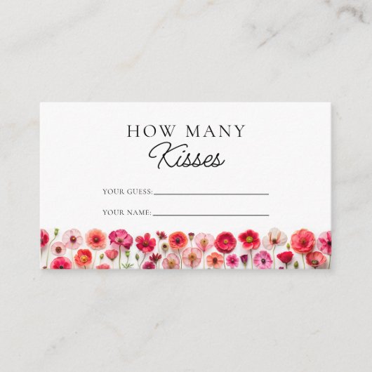 ワイルドフラワーズキスブライダルゲーム エンクロージャーカード (正面)