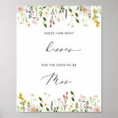 ワイルドフラワーズキスブライダルシャワーゲーム ポスター (正面)