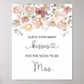 ワイルドフラワーズキスブライダルシャワーゲーム ポスター (正面)