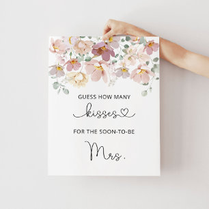 ワイルドフラワーズキスブライダルシャワーゲーム ポスター