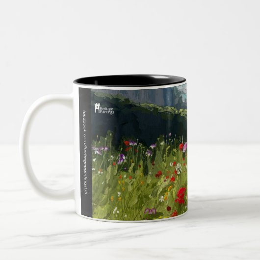 ワイルドフラワーズキャッスル， Yorkshire - Mag ツートーンマグカップ (左)