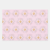 ワイルドフラワーズクイーンビーデザイン ラッピングペーパーシート (正面3)