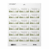 ワイルドフラワーズグラス白住所 シール (フルシート)