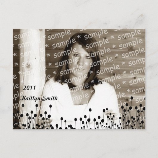 ワイルドフラワーズグラッドフォトカード インビテーションポストカード (正面)