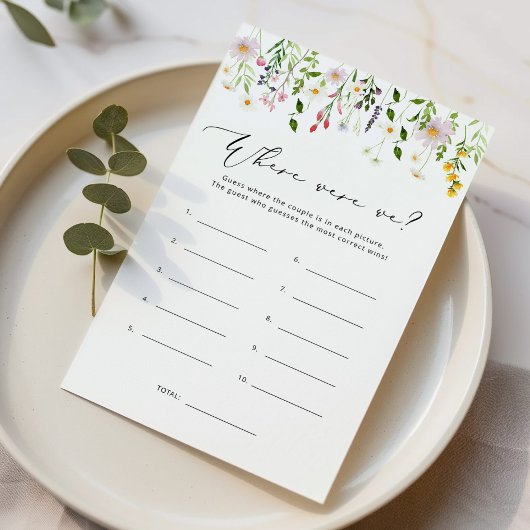 ワイルドフラワーズゲームはどこにあったかブライダルシャワー