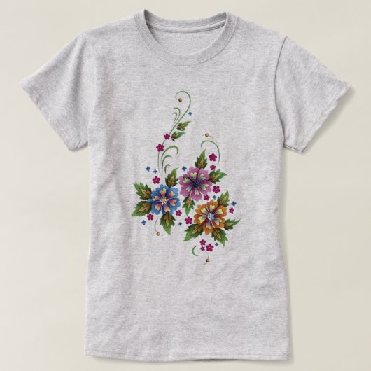 ワイルドフラワーズシャツ Tシャツ (デザイン正面)