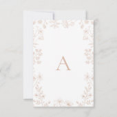 ワイルドフラワーズスケッチかわいいフローラの女の子の誕生日 招待状 (裏面)