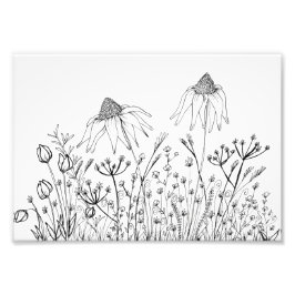 ワイルドフラワーズスケッチ フォトプリント           