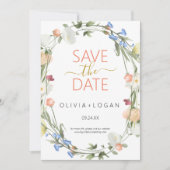 ワイルドフラワーズセーブ・ザ・デート案内カード シーズンカード (正面)