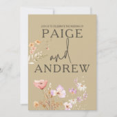 ワイルドフラワーズタンファームハウス結婚式招待状 招待状 (正面)