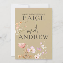 ワイルドフラワーズタンファームハウス結婚式招待状 招待状