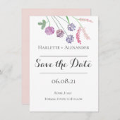 ワイルドフラワーズテーマ セーブザデート (正面/裏面)