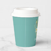 ワイルドフラワーズデイジーフローラブーケ名前をカスタムする 紙コップ (右)